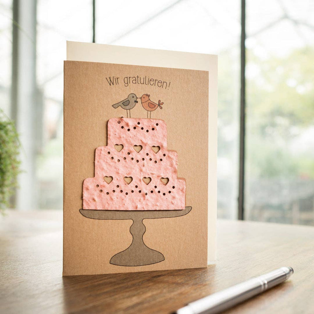 Grußkarte - Hochzeitstorte
