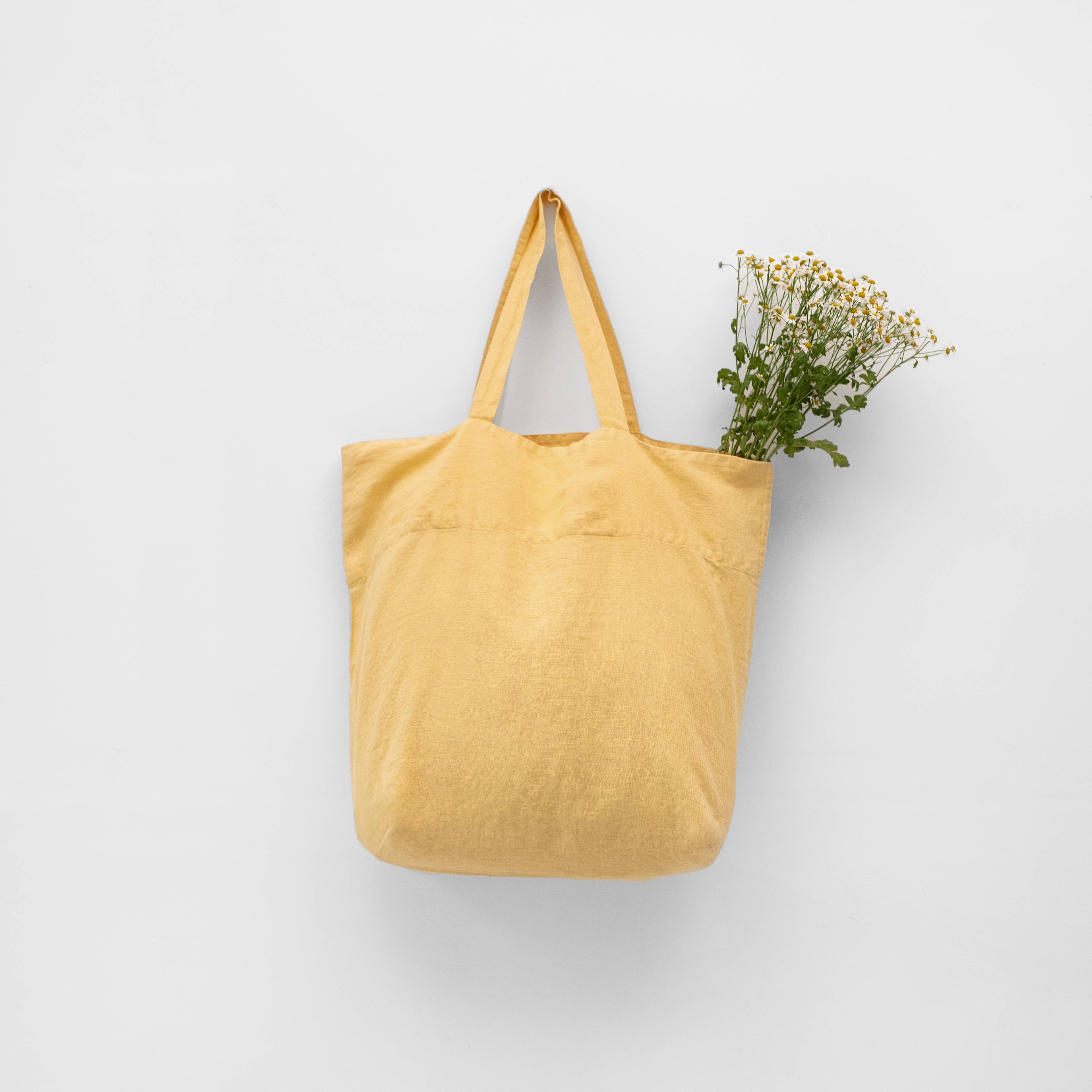 Butter Leinen Große Tasche