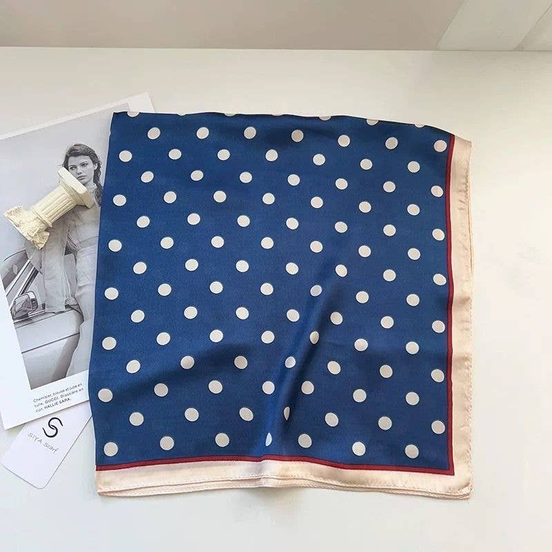 D-307 Seidenschal 70x70 Tupfenmuster: Rouille