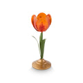 Candle Holder Metal Tulip Orange 21cm