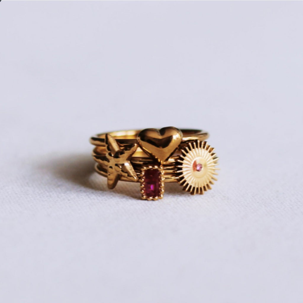 Minimalistischer Ring mit Seestern