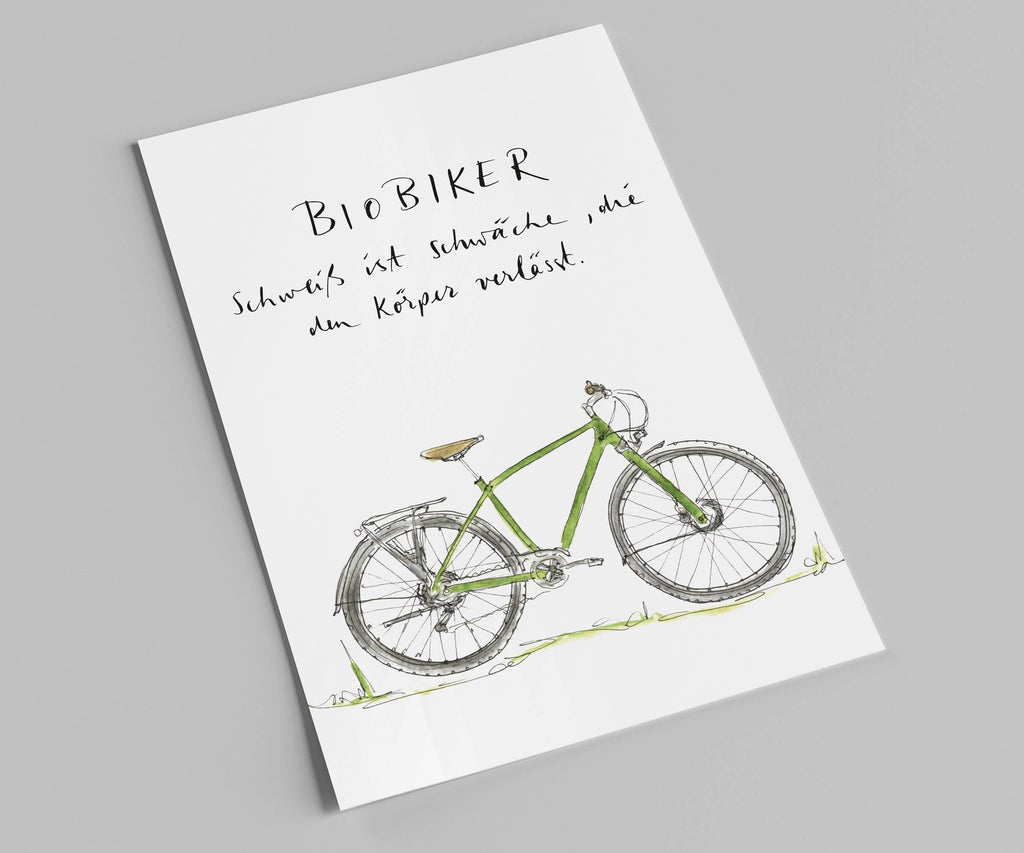 Fahrradkarte | Schweiß ist Schwäche die den Körper verlässt