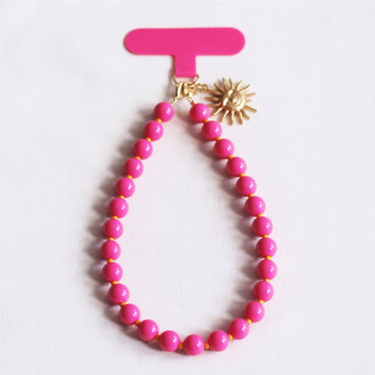 Handykette mit Miyukis und Sonne – Fuchsia/Orange