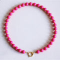 Perlenkette mit Miyuki-Perlen – Fuchsia/Orange