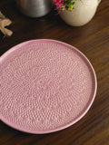 Kuchenplatte mit Häkelmuster: Rosa