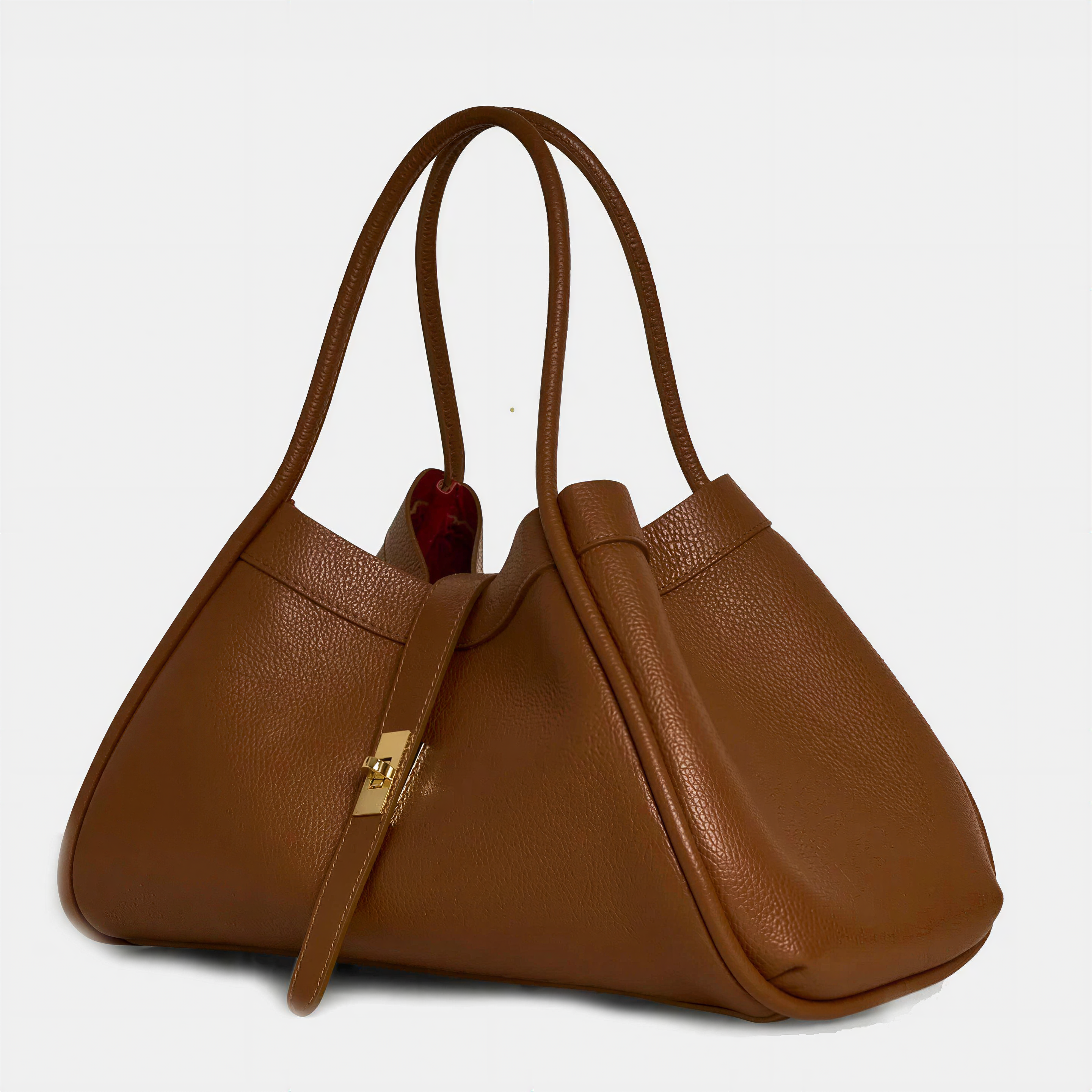 Echte Ledertasche Made in Italy Elegant 45x25x20cm: Beige