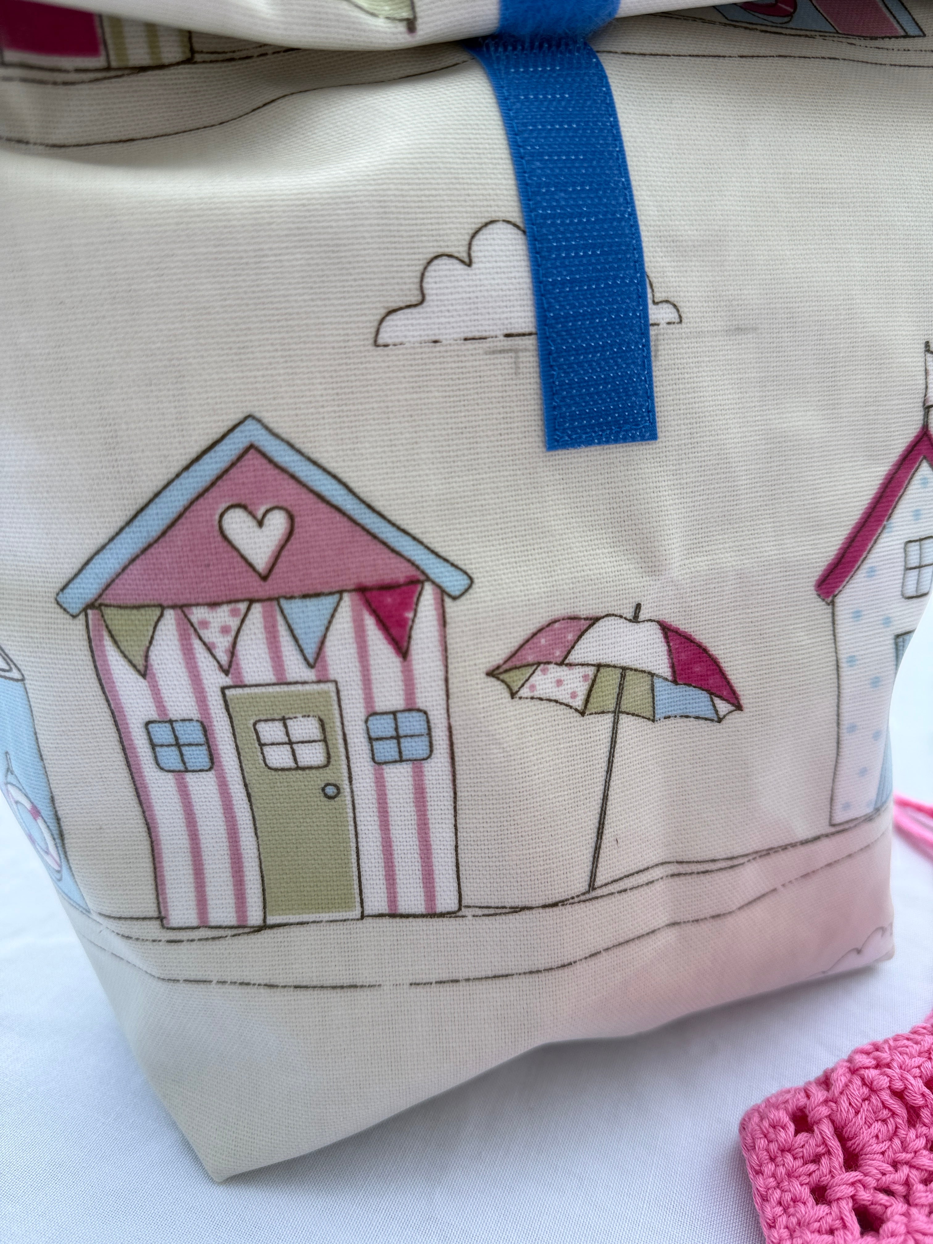 Lunchbag "Strandhäuschen" Handarbeit