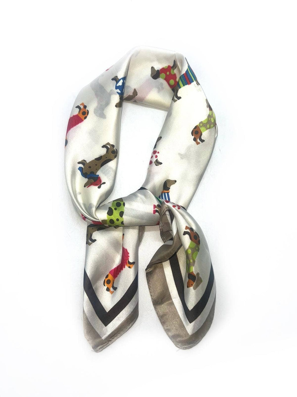 D-500 Foulard mit Seidengefühl 70x70: Noir