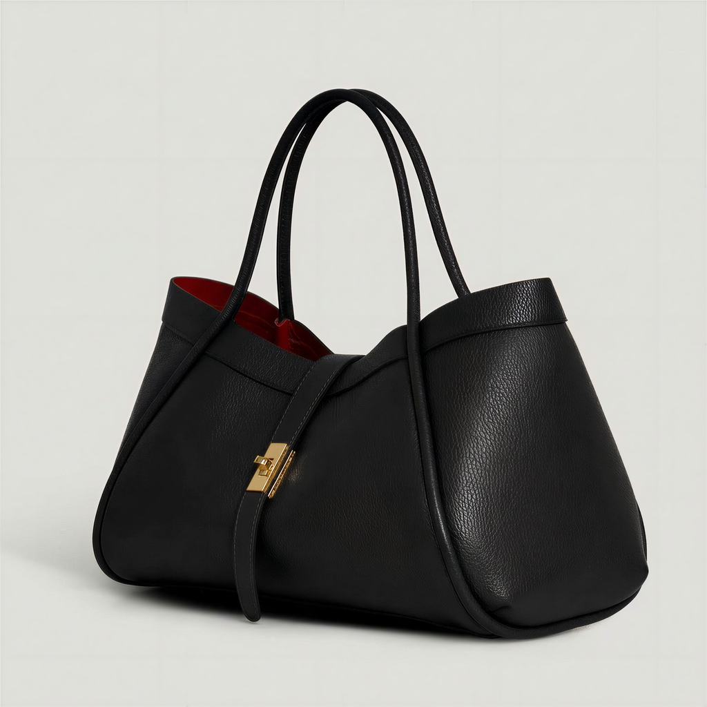 Echte Ledertasche Made in Italy Elegant 45x25x20cm: Beige