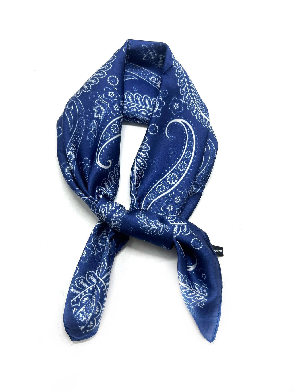 D2026-34 Schal mit Seidengefühl 70 x 70 cm, Bandana‑Motiv: Rot