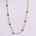Zarte Halskette mit Herzen - Gold