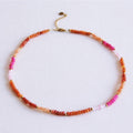 Facettenkette - Korallen/Rosa/Orange