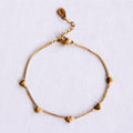 Zartes Armband mit Herzen - Gold