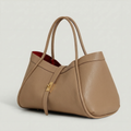 Echte Ledertasche Made in Italy Elegant 45x25x20cm: Beige