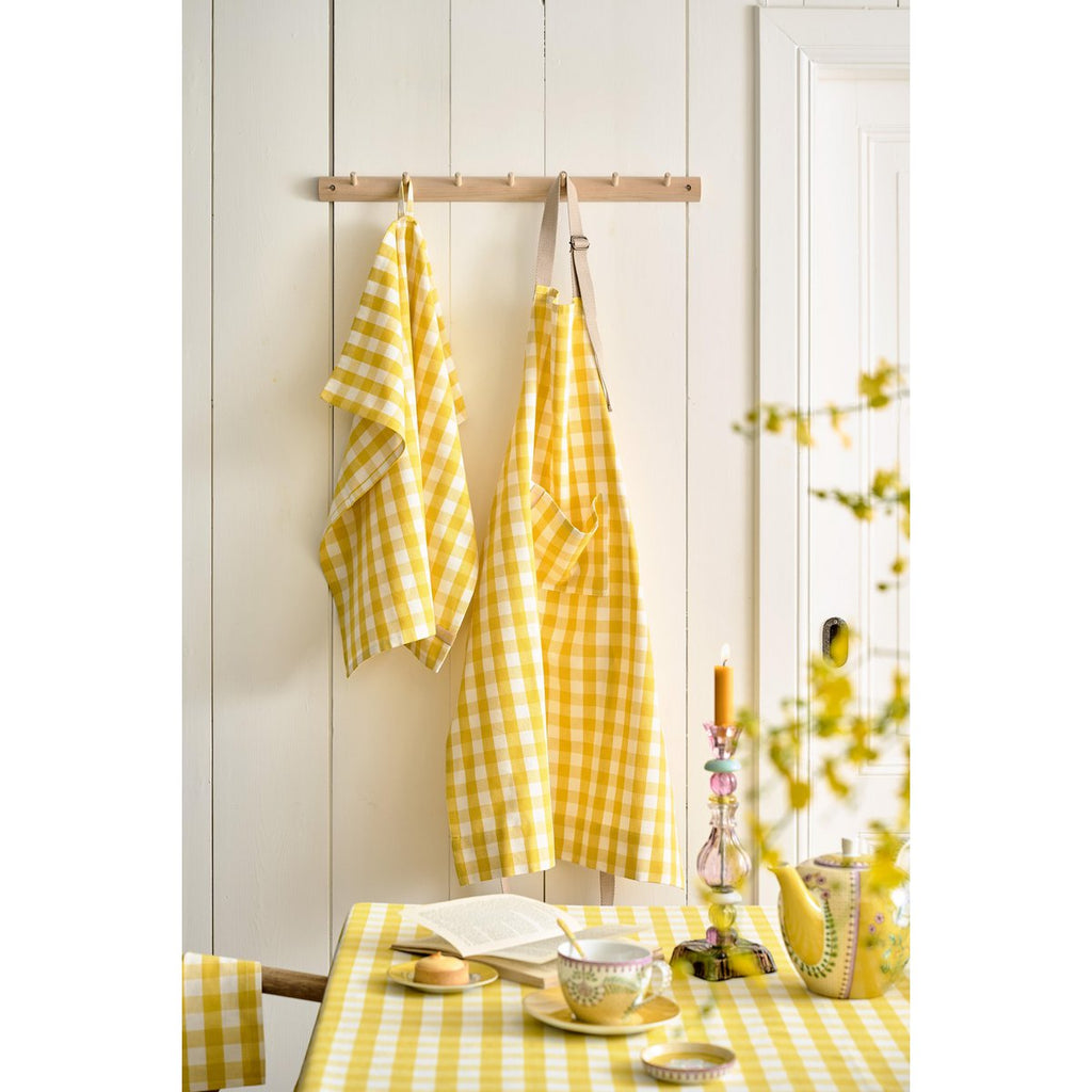 Apron Check Yellow 72x89.5cm